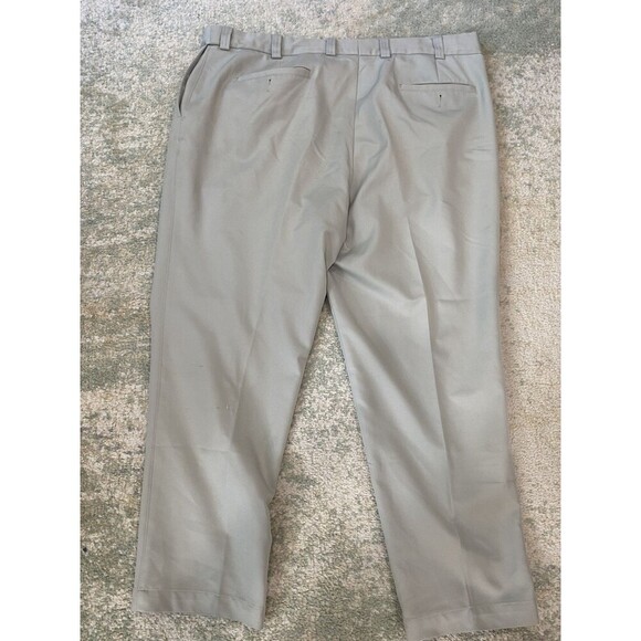 Oak Hill Premium Pant Mens 44x30 Tan/Gray Pleated Relaxed Straight Chino - Picture 14 of 16